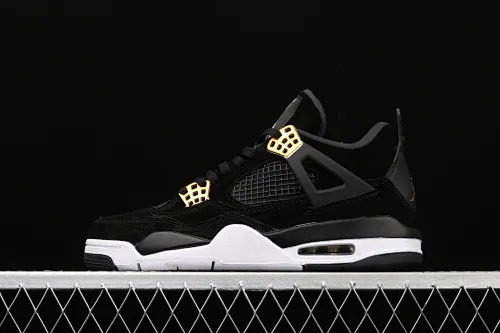 All categories Air Jordan Jordan series basketball shoes Air Jordan 4 G version Air Jordan 4 Retro AJ4 Joe 4 black gold suede basketball shoes 308497-032